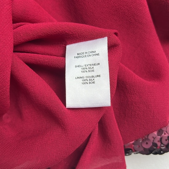 Theory dress‎ Dark Red Allegra Sequin party mini evening glam statement size 0 - Picture 8 of 8